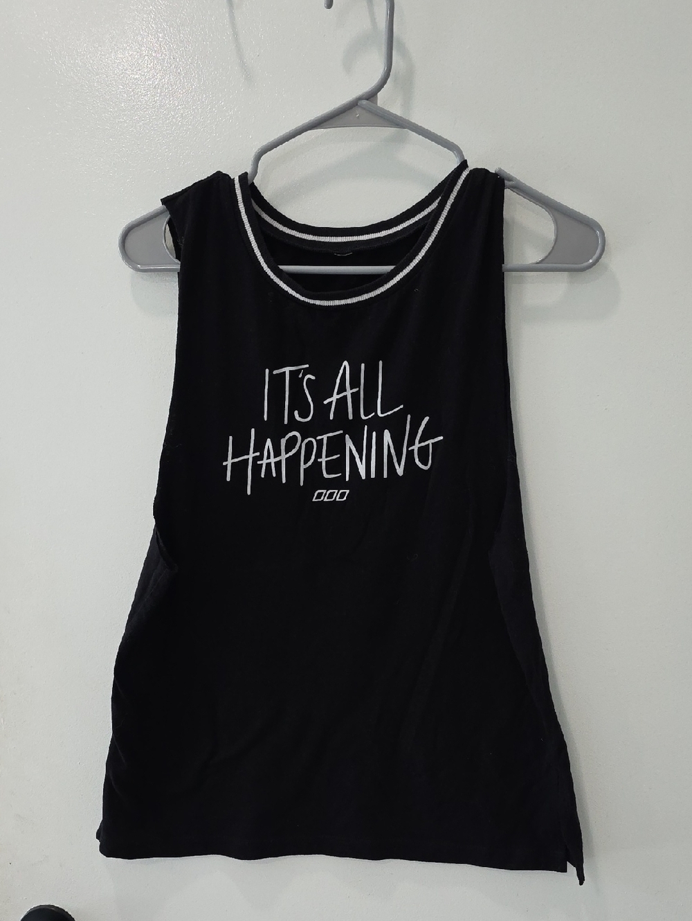 Lorna Jane Black Tank with White Script